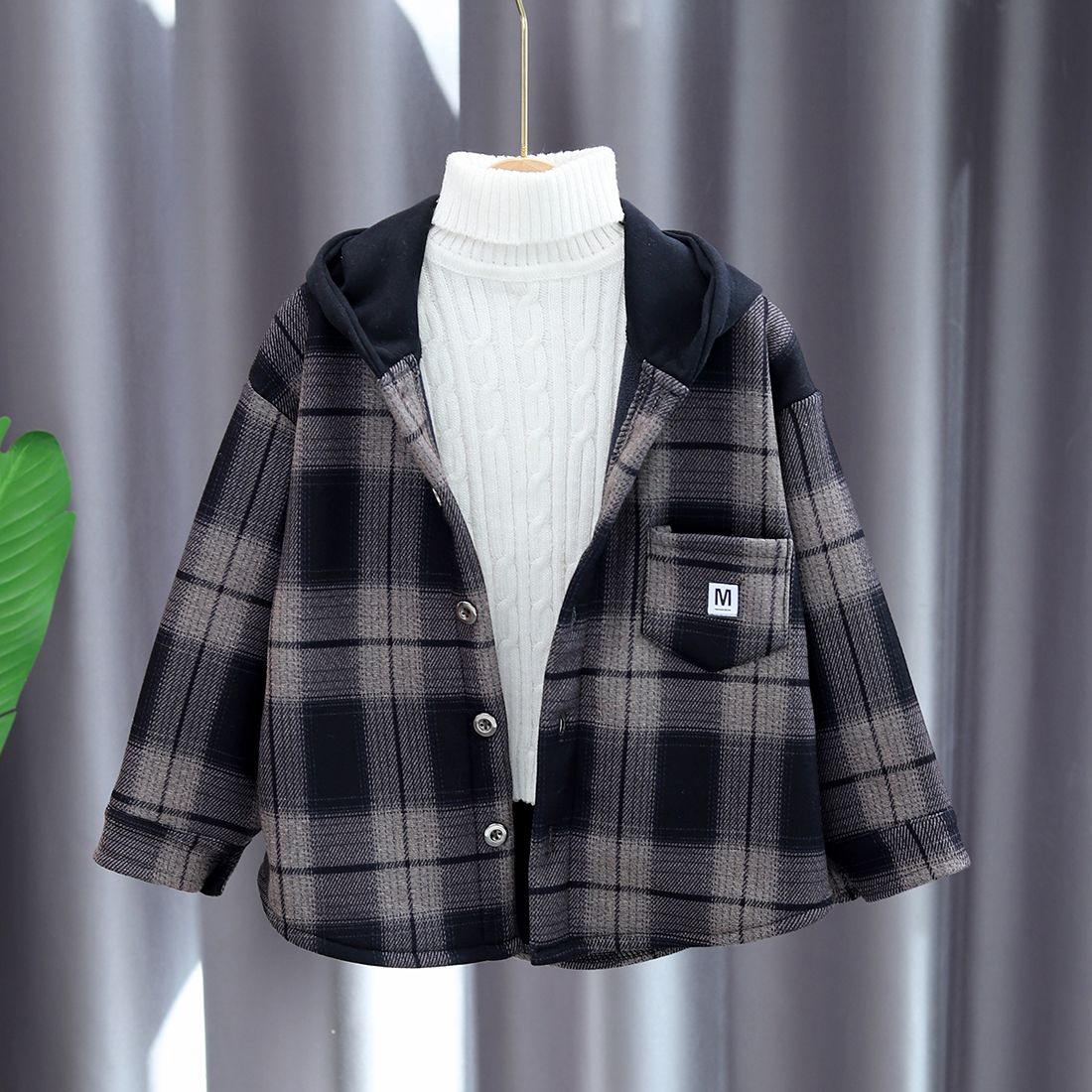 2025 New Boys Autumn Winter Fl - đánh giá và giá Flannel Shirt Lined
